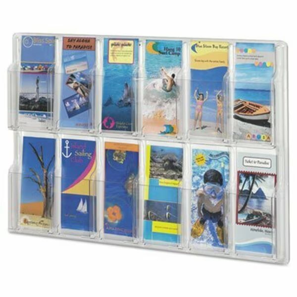 Safco, REVEAL CLEAR LITERATURE DISPLAYS, 12 COMPARTMENTS, 30W X 2D X 20.25H, CLEAR, Safco, Mfr#: 5604CL